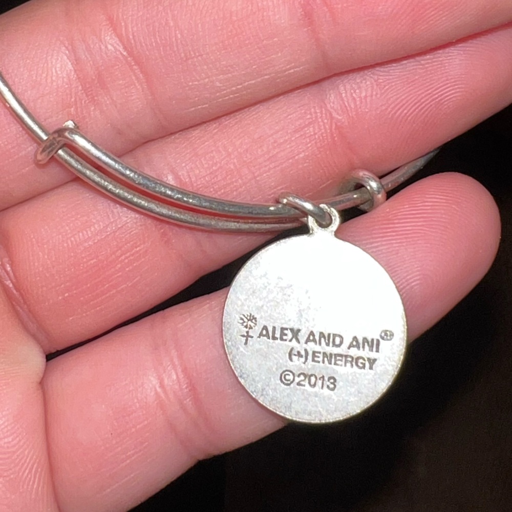 ⭐️Alex + Ani Silver Love Energy Expandable Bangle Bracelets - Picture 9 of 9